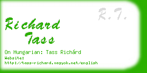 richard tass business card